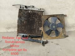 Radiator, Fan and Suzuki company jeneun motor Rs 8500