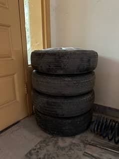 145-80-R13 used tyre with rims