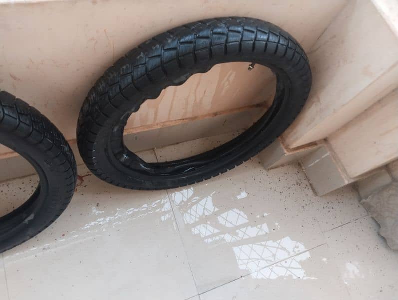 two panther trekker tyres with tube for sale 2