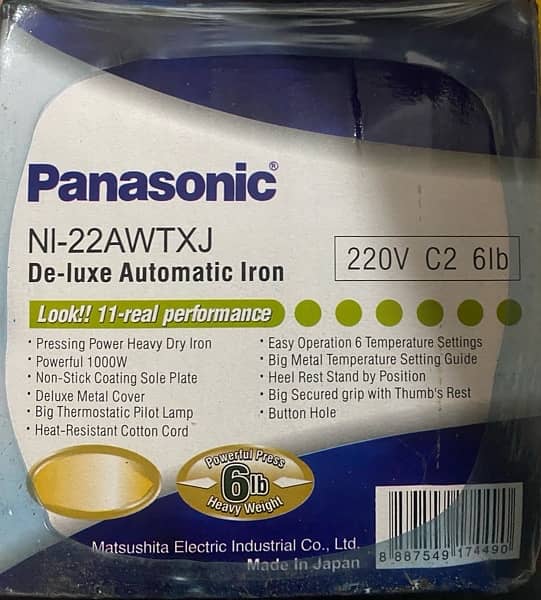 Panasonic New Dry Iron. Latest Model. 2