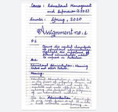 Handwriting assignment jobs