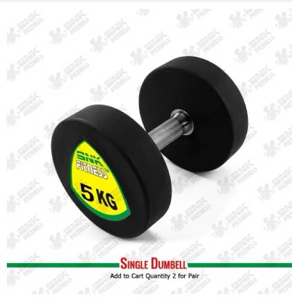 SNK FITNESS Rubber Coated Dumbbell 2