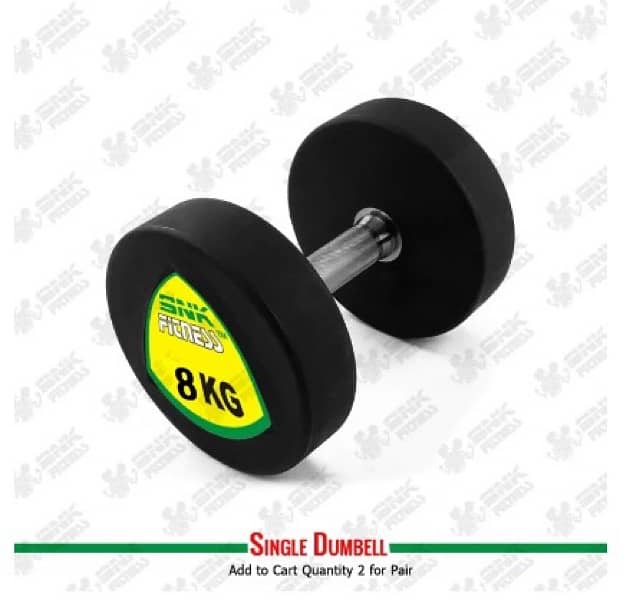SNK FITNESS Rubber Coated Dumbbell 6