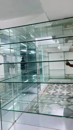 glass shelves/racks 12mm plywood stand