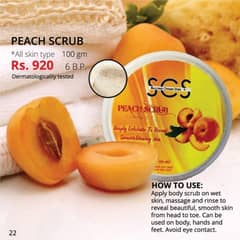 peach Scrub for skin smoothing