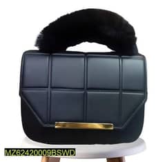 women's pu leather plain hand bag