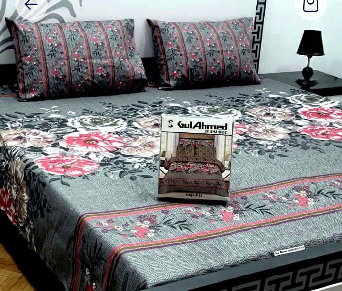 3pc printed double bedsheets 1