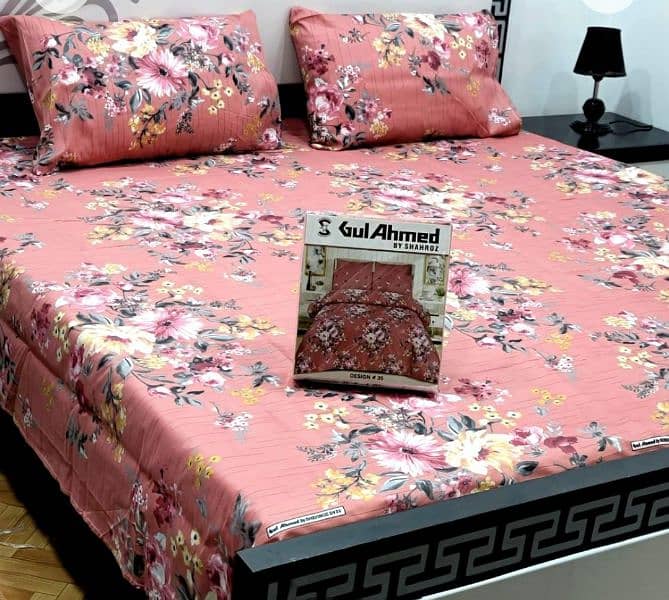 3pc printed double bedsheets 2