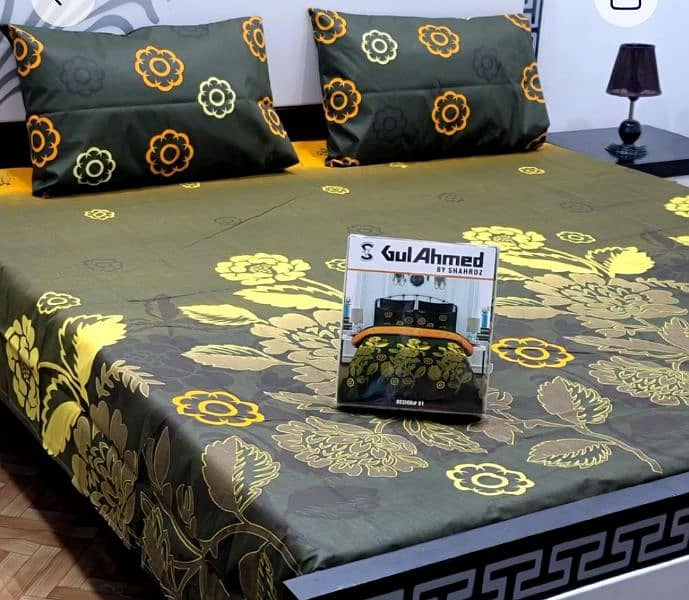 3pc printed double bedsheets 4