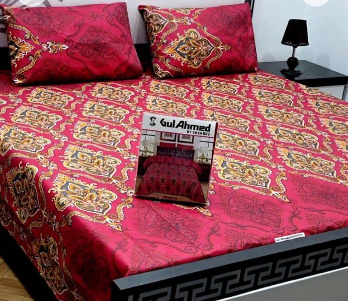 3pc printed double bedsheets 5