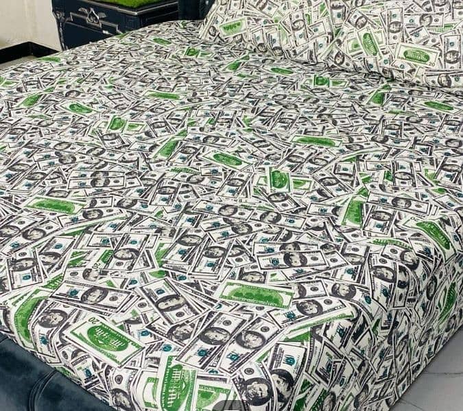 3pc printed double bedsheets 9