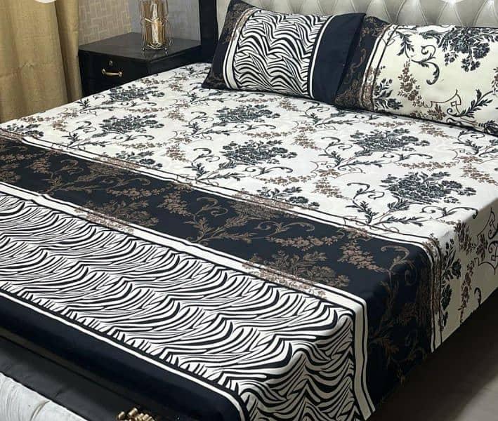 3pc printed double bedsheets 10