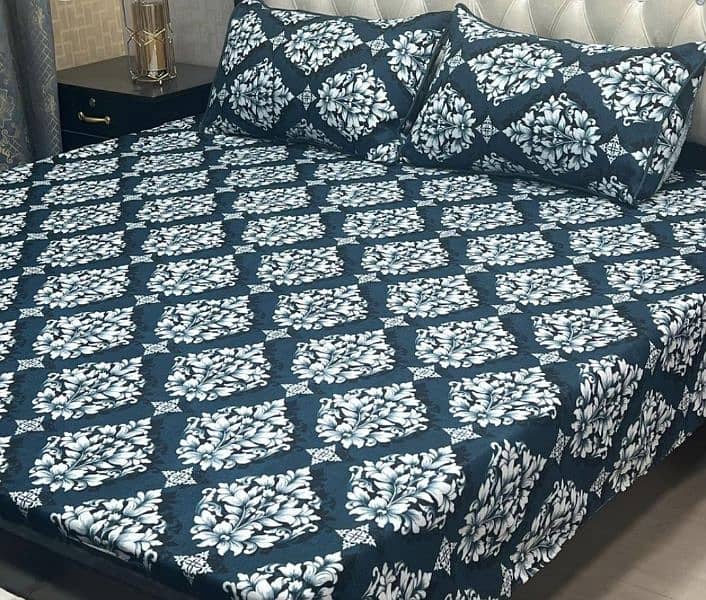3pc printed double bedsheets 16