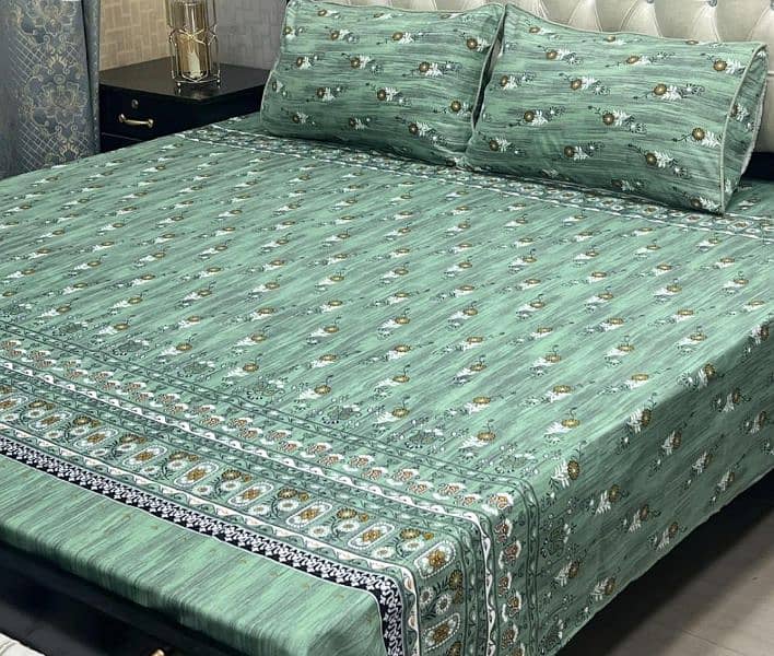 3pc printed double bedsheets 17