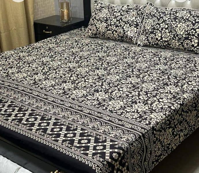3pc printed double bedsheets 18