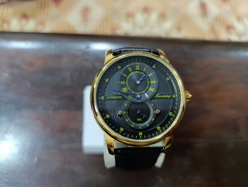 Very Rare Brand New Automatic Forsining Gold Plated Regulator watch 0