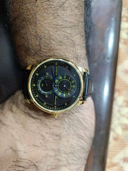 Very Rare Brand New Automatic Forsining Gold Plated Regulator watch 4