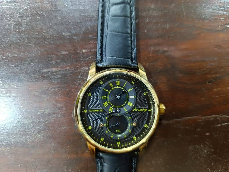 Very Rare Brand New Automatic Forsining Gold Plated Regulator watch 8