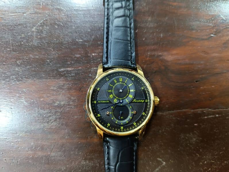 Very Rare Brand New Automatic Forsining Gold Plated Regulator watch 10