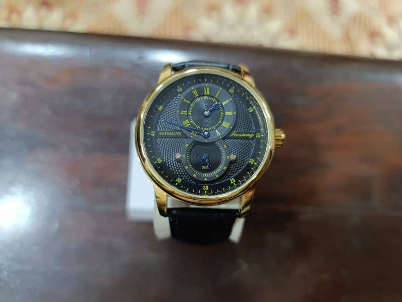 Very Rare Brand New Automatic Forsining Gold Plated Regulator watch 16