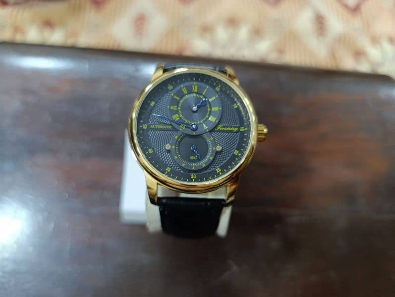 Very Rare Brand New Automatic Forsining Gold Plated Regulator watch 17