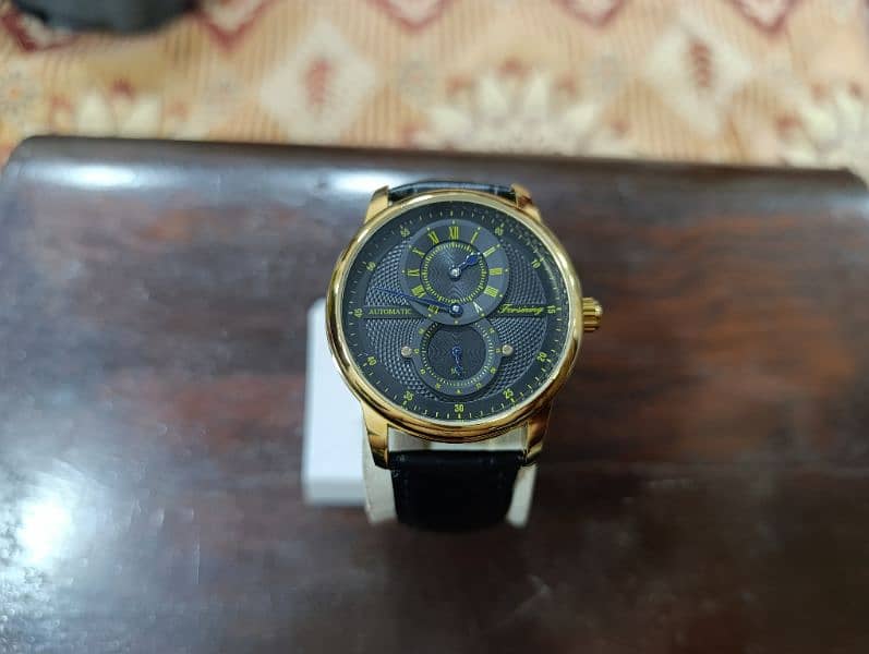 Very Rare Brand New Automatic Forsining Gold Plated Regulator watch 18