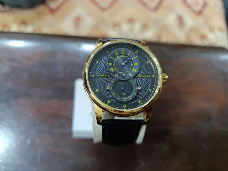 Very Rare Brand New Automatic Forsining Gold Plated Regulator watch 19