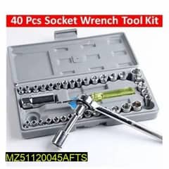 40 pcs stainless steel wrench tool box