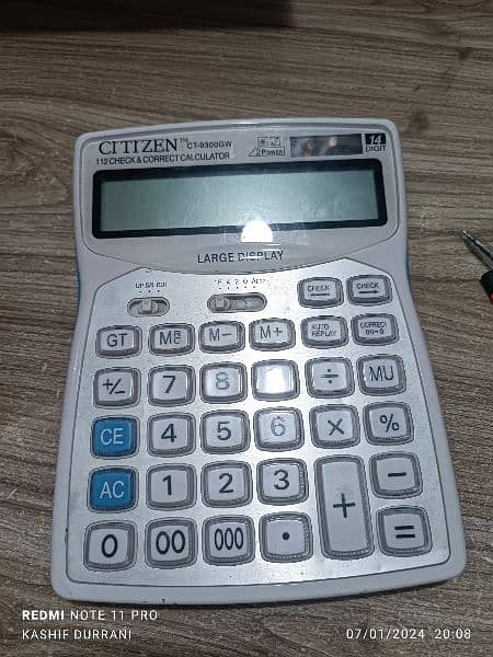 citizen calculator 0