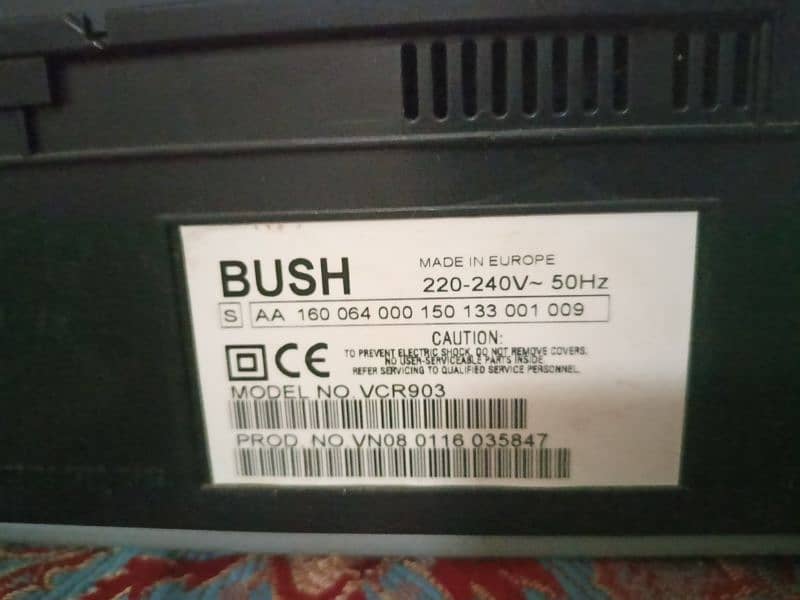 BUSH VCR 10/10 CONDITION 3