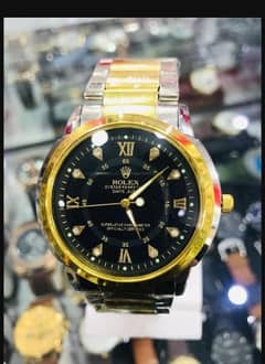 Men's rolex and diesel watches with double tone and different colours