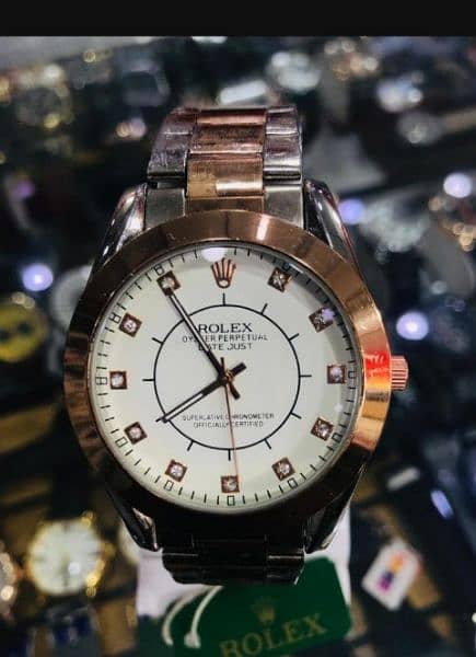 Men's rolex and diesel watches with double tone and different colours 9
