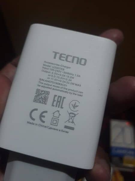 Tecno 33w Original Charger 0