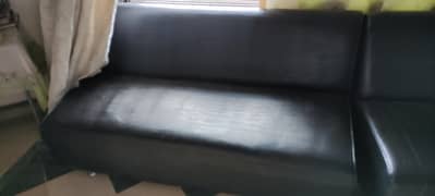 Office 5 seater leather sofa 0