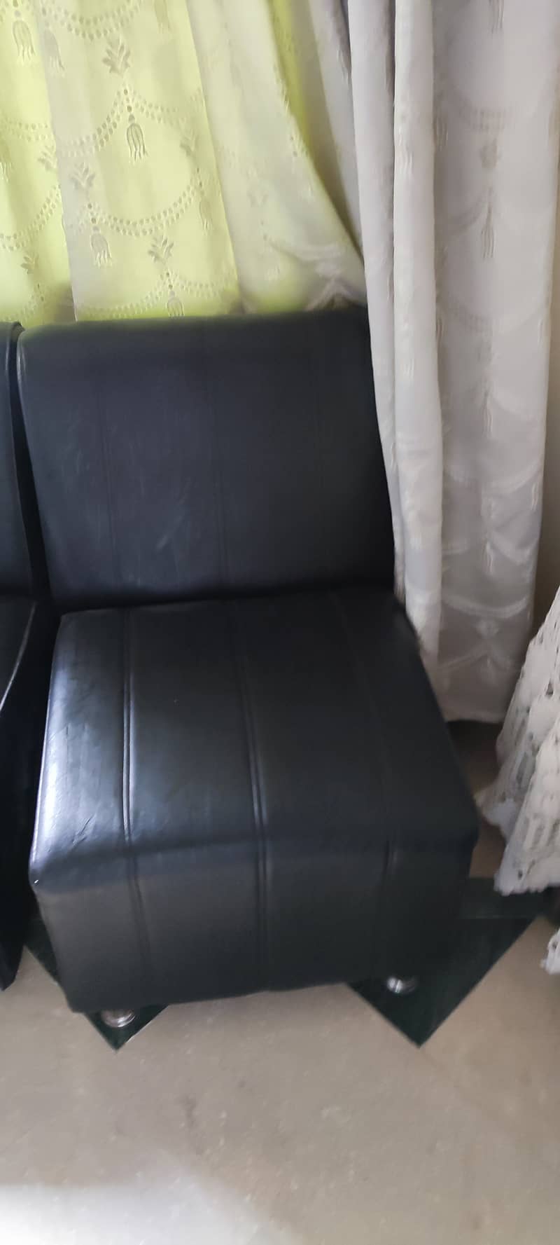 Office 5 seater leather sofa 1