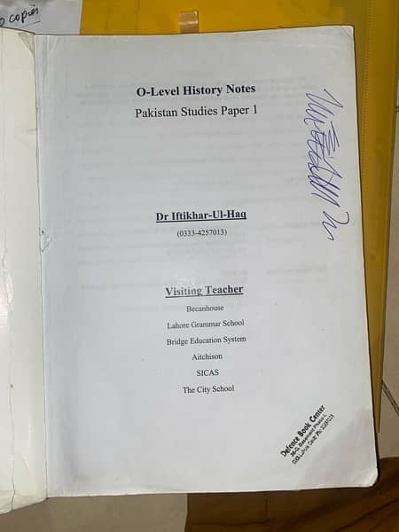 Olevel pak studies history notes sir iftikhar ul haq 1
