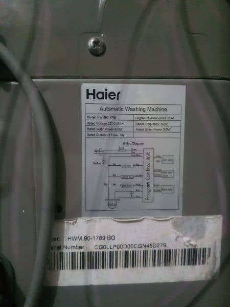 Haier automatic washing machine 4