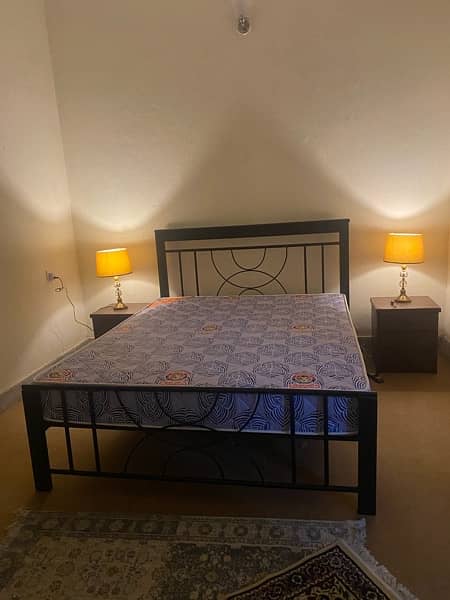 wrought iron bed with mattress 2