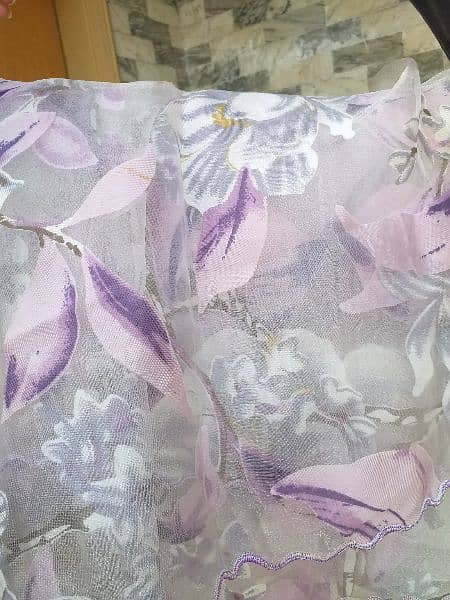 peakock design and purple organza dupatta 3