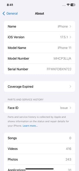 iphone 11 non pta approved face is failed 13