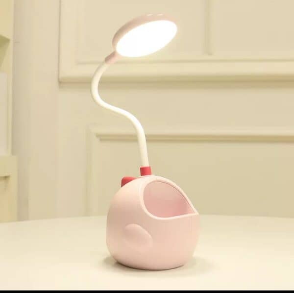 Led Table Lamp Usb Rechargeable Flexible Desk Lamp With Pen Holder 2