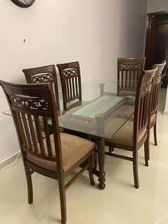 DINING TABLE 8 SEATER BROWN COLOR 0