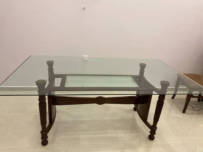 DINING TABLE 8 SEATER BROWN COLOR 7