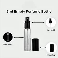 5ml perfume glass tester bottle with spray 0