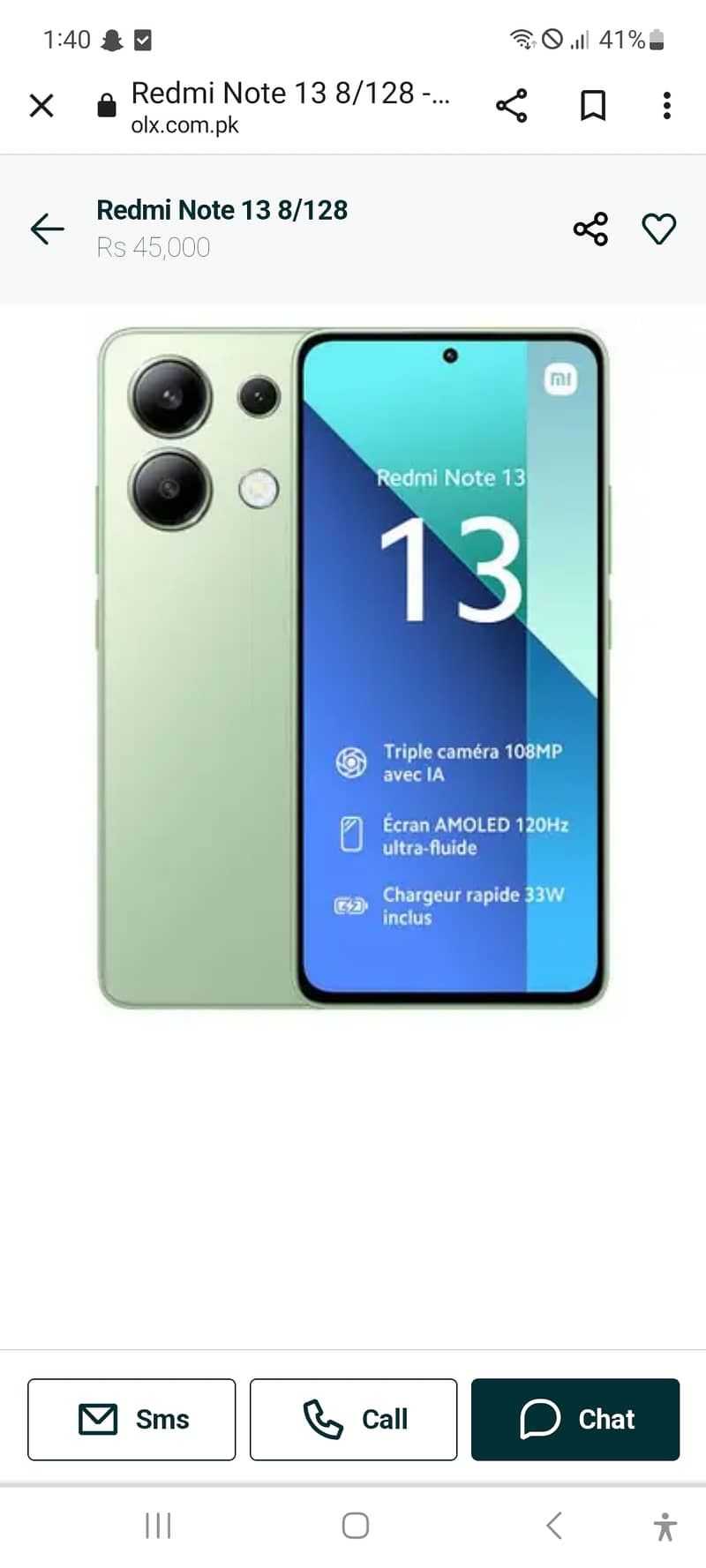 redme note 13 8/256 box pack 03075887797 3