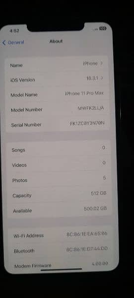 I phone 11pro max 512 GB 1