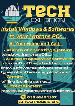 Install Windows & Softwares to your Laptops, PCS. At Your Home 0