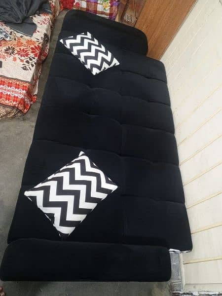 beautiful black sofa cum bed new for sale only watsapp  03214108004 3