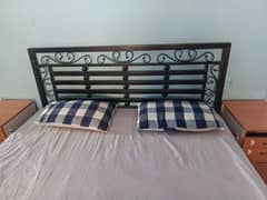 king size iron bed with mattress