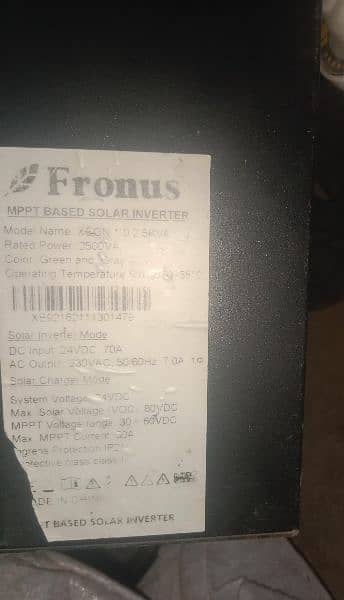 fronus solar inverter 2.5 kV 2